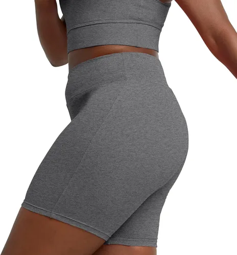 Vista 8 de Hanes Pantalones cortos de ciclismo elásticos para mujer, pantalones cortos deportivos de algodón para mujer, entrepierna de 7 pulgadas