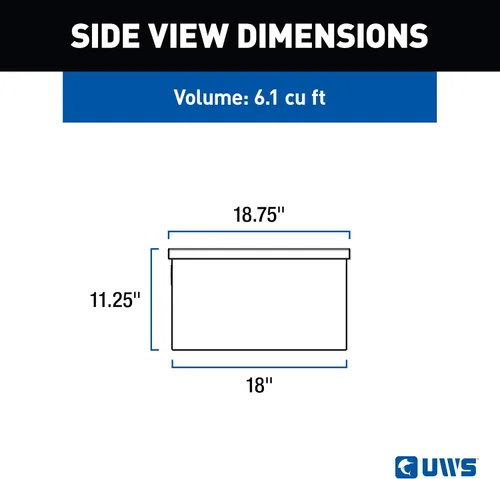 Vista 4 de UWS EC20081 58-Inch Heavy Wall Aluminio 5th Wheel Truck Bed Tool Box, RigidCore Tapa