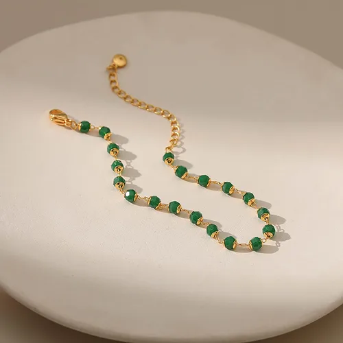 Vista 52 de Delicadas pulseras de oro para mujer, chapado en oro 18, ajustable, mal de ojo, mariposa, cuentas, perla, corazón, turquesa, hecha a mano para mujer