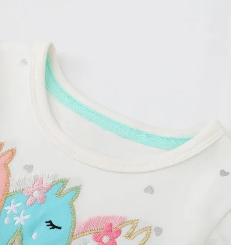 Vista 2 de Vestido de tul de verano para niña pequeña, lindo patrón de dibujos animados, vestido de algodón con lentejuelas a rayas para uso diario para bebé