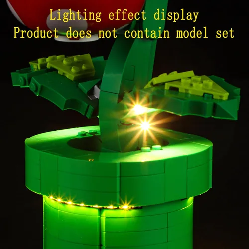 Vista 8 de GEAMENT Kit de luz LED compatible con Lego Super Mario Piranha Plant 71426 (juego de modelos no incluidos)