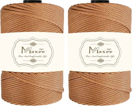 Vista 12 de Cordón de macramé de poliéster de alta calidad de 0.118 in × 218 yardas, 0.118 in, 100% polipropileno, ideal para ganchillo, ganchos de pared