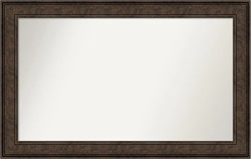 Vista 789 de Amanti Art Espejo de pared personalizado no biselado (25 x 25 pulgadas), marco de bronce acentuado, varios tamaños personalizados, espejo de baño
