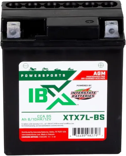 Vista 6 de Baterías interestatales IBX YTZ5S-BS Powersports batería 12V 3.5Ah 50CCA AGM (XTZ5S-BS)