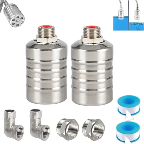 Vista 7 de Válvula de control automático de nivel de agua con flotador, válvula de bola de flotador de 12,7 mm y 19 mm con llenado automático y apagado