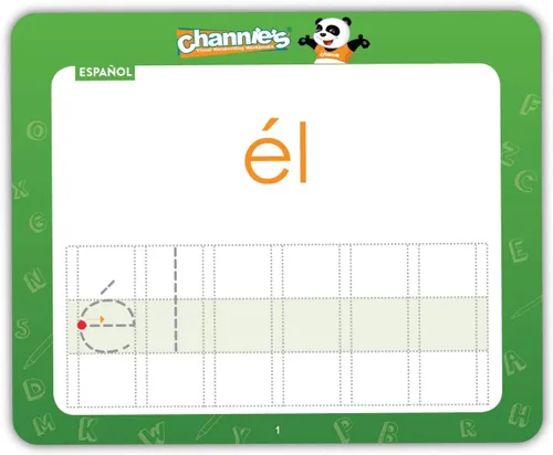 Vista 3 de Channie's Visual Dry Erase 50 primeras tarjetas flash en español/inglés, rastreo, práctica, escritura, tarjetas flash todo en uno, tamaño 5.5 x 4.25