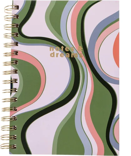 Vista 23 de Graphique Beetles - Diario en espiral de tapa dura, 160 páginas rayadas, cuaderno de tapa dura, diario, listas, registro de mes y fecha, papel