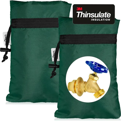 Vista 11 de Cubierta de Grifo al Aire Libre Ampliada para Protección contra Congelación en Invierno, Thinsulate de 3M, 10”H x 6.3”W Fundas para Aspersores