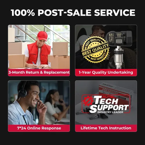 Vista 9 de Autel Sensores TPMS MX-Sensor 2 en 1 (315 MHz + 433 MHz), sensores TPMS programables universales a presión de neumáticos 100% trabajo clonable