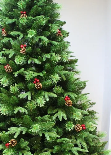 Vista 2 de Árbol de Navidad realista de 6 pies con bisagras (6 pies sin iluminación)