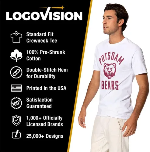 Vista 127 de LOGOVISION Official Collegiate One Color Distressed Logo Short Sleeve for Men & Women T Shirt Collection 3