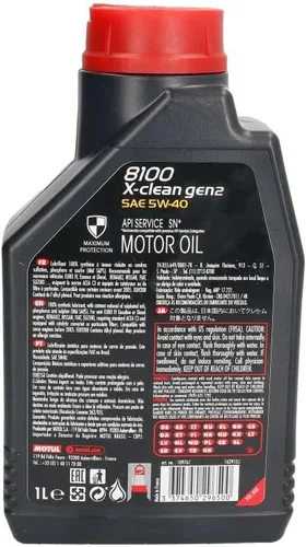 Vista 2 de Motul Aceite de motor sintético 1L 8100 X-Clean Gen 2 5W40