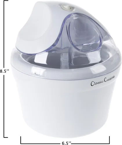 Vista 2 de Máquina para hacer helados: también hace sorbete, postre de yogur congelado, máquina de capacidad de 1 cuarto de galón con recetas incluidas fáciles