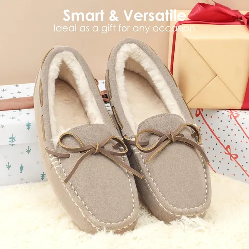 Vista 4 de Pantuflas Dream Pairs planos, de piel sintética, para mujer