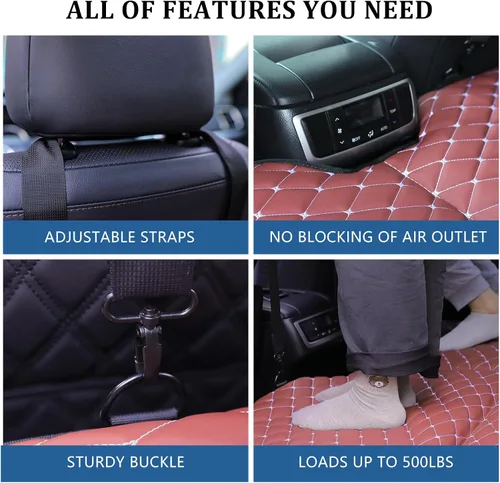Vista 4 de Colchón de cama de asiento trasero de camión no inflable, camas portátiles para camiones grandes, cama de viaje plegable de doble cara F150/Camiones