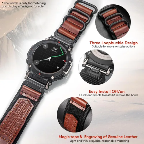 Vista 39 de Correa de reloj compatible con Amazfit T-Rex/T-Rex 2/T-Rex Pro/T-Rex Ultra/T-Rex Ultra 2, nuevo diseño de conector mejorado