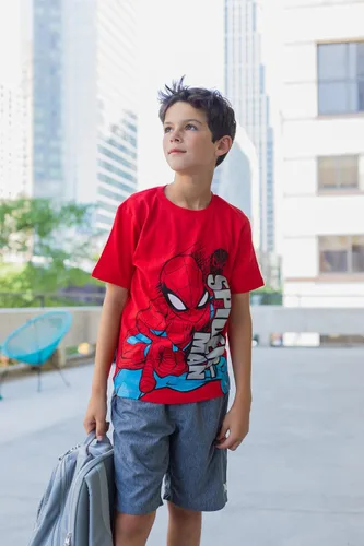 Vista 4 de Marvel Spider-Man - Paquete de 4 camisetas sin botones para niños pequeños a grandes
