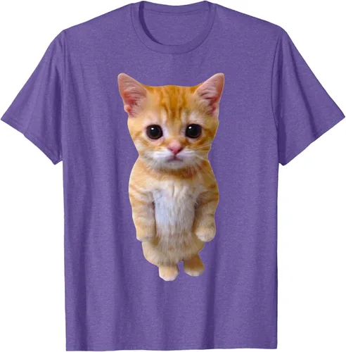 Vista 9 de El Gato Meme Sad Crying Cat Munchkin Kitty Meme Camiseta de moda Small Negro