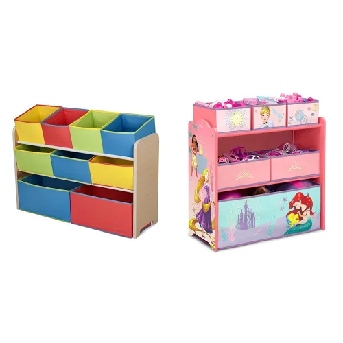 Vista 10 de Organizador de juguetes Marvel Spider-Man Deluxe con diseño de 9 cubos y almacenamiento por Delta Children, certificado Greenguard Gold