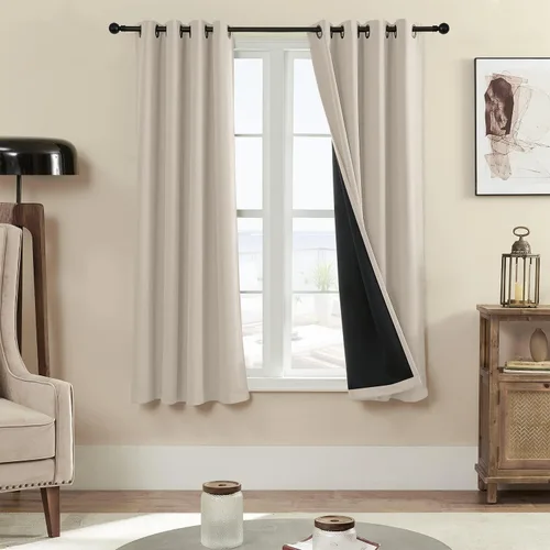 Vista 49 de Rutterllow - Cortinas 100% opacas, paneles de cortina con ojales, aislamiento térmico y bloqueo de luz para habitación y sala de estar