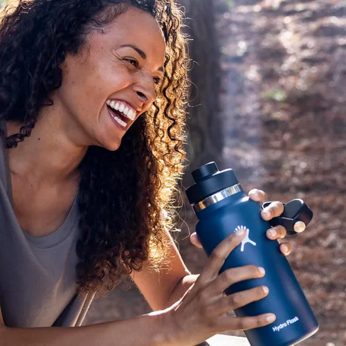 Vista 7 de Hydro Flask Botella de agua – Acero inoxidable aislado – Tapa de boca ancha para chug, antiderrames, a prueba de fugas en rocío de 40 onzas Dew