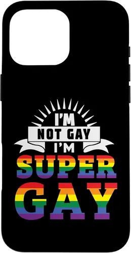 Vista 19 de iPhone 16 Im Not Gay Im Super Gay LGBTQ Pride Equality Rainbow Flag Case