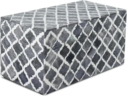 Vista 13 de Handicrafts Home Caja de almacenamiento decorativa grande con tapa, organizador de mesa auxiliar de 10 x 4.5 x 2.5 pulgadas, recuerdo, cajas