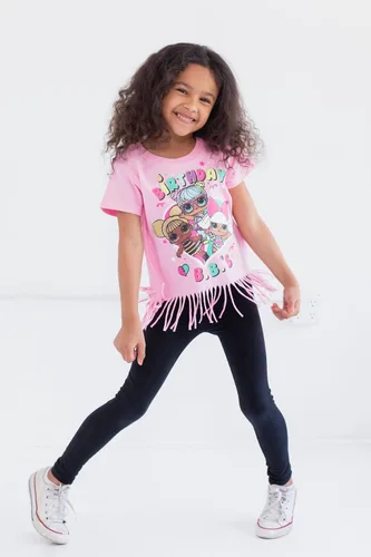 Vista 4 de L.O.L. Surprise! Diva Bon Bon Queen Bee Neon QT Camiseta de cumpleaños para niñas de niño pequeño a niño grande