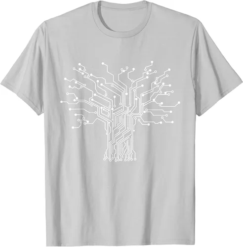Vista 56 de Electronics Technician Binary Tree - Electrical Engineer T-Shirt Asphalt Grey