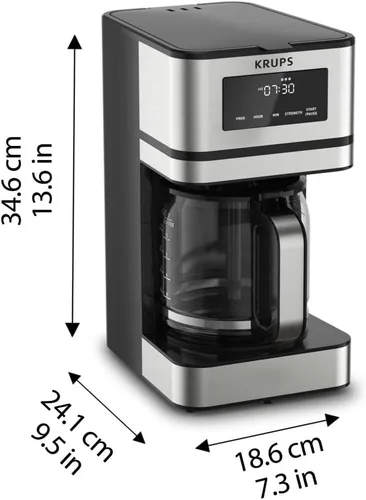 Vista 7 de KRUPS Cafetera de goteo programable de 12 tazas con 3 fuerzas