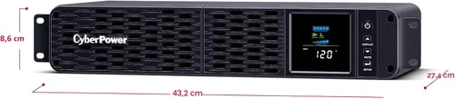 Vista 4 de CyberPower CP2000PFCRM2U PFC - Sistema UPS de onda sinusoidal con respaldo de batería y protector contra sobretensiones, 2000VA/1200W, 8