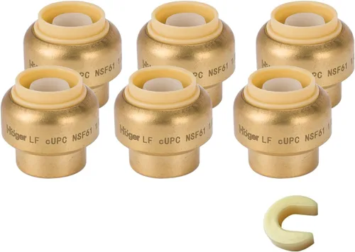 Vista 12 de Paquete de 10 acoplamientos rectos GUOFIS de 1/2" con clip de desconexión