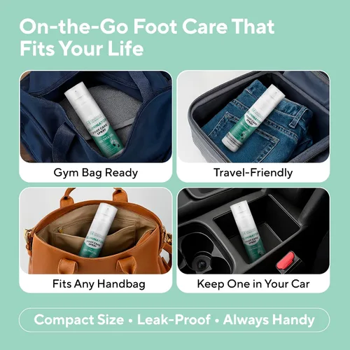 Vista 9 de Lavinso Athlete's Foot Care Spray con aceite de árbol de té, desodorante de zapatos y eliminador de olores de pies para pies malolientes
