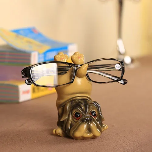 Vista 2 de Soporte de exhibición de gafas de perro para cachorros, soporte para gafas de sol para mascotas, decoración de dormitorio, Shar Pei