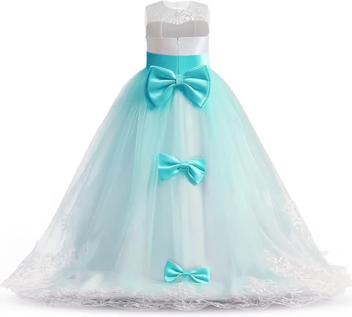 Vista 4 de NNJXD - Vestido largo de tul para niñas