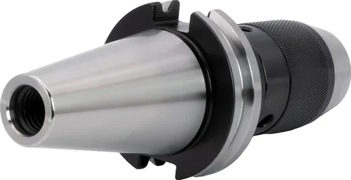 Vista 4 de CME - Portabrocas sin llave con rodamiento de bolas cónico CAT 40, diseño integral, capacidad de 3/8 pulgadas