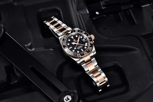 Vista 4 de BY BENYAR Pagani Design Men GMT Automatic Watches-Fashion Stainless Steel Mechanical Watch-Sapphire Glass Lens Watch Men