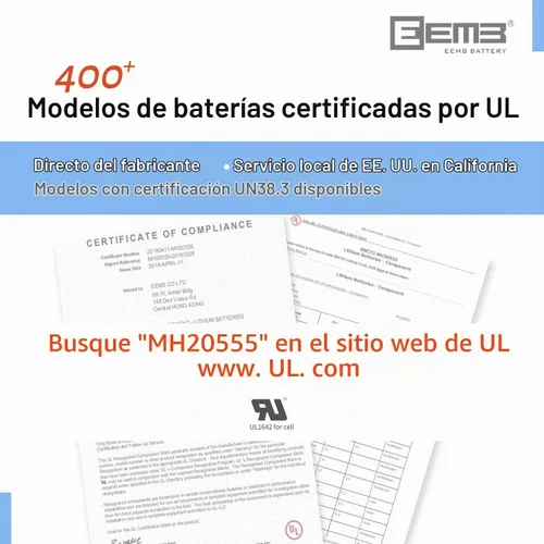 Vista 6 de EEMB ER18505 3.6V A tamaño 4100mAh batería de litio Li-SOCL₂ no recargable