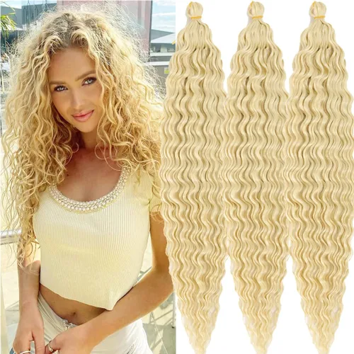 Vista 19 de 3 trenzas de ganchillo Passion Twist, cabello sintético preseparado para trenzar de 14 pulgadas, 3 paquetes de cabello trenzado pretrenzado