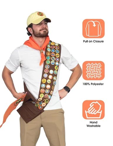 Vista 5 de Costume Agent Russell Sash Flag Deluxe Disfraz de Halloween Cosplay Set Completo