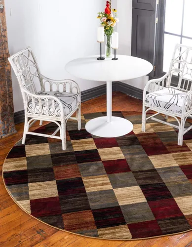 Vista 15 de Unique Loom Barista Collection - Alfombra Gava (2' 2" x 3' 1" Rectangular, Multi/ Marrón)