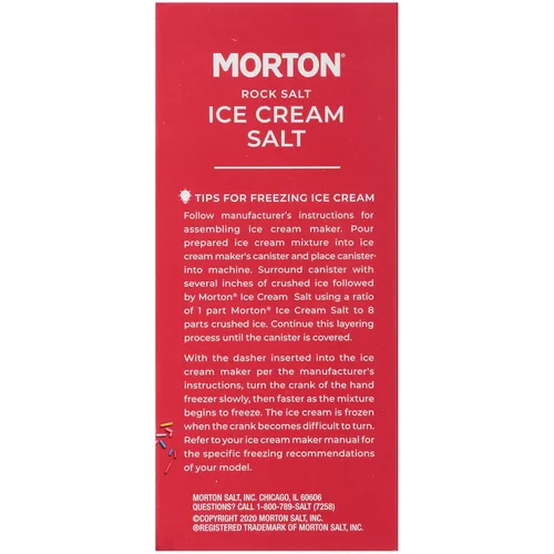 Vista 4 de Morton Sal de helado, sal de roca, (4 libras), paquete de 4, ideal para hacer helado
