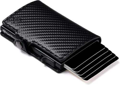 Vista 4 de Conceal Plus - Cartera desplegable para hombre Tarjetero delgado de metal con bloqueo RFID Cartera de expulsión automática de tarjetas Cartera