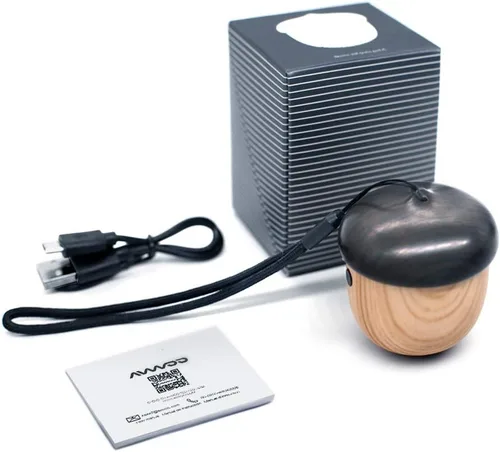 Vista 5 de Mini altavoz Bluetooth – AVWOO Altavoz Bluetooth inalámbrico con graves mejorados y micrófono incorporado, altavoz Bluetooth portátil para viajes