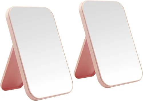 Vista 10 de Espejo de maquillaje de escritorio de 2 piezas, espejo de princesa portátil de 8 pulgadas, escritorio de mesa para colgar en la pared, espejo