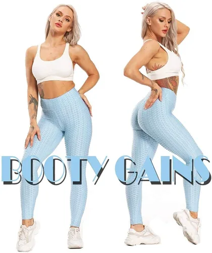 Vista 29 de SEASUM - Pantalones de yoga de cintura alta para mujer, con control de abdomen y realce de glúteos, leggings favorecedores para entrenar y correr