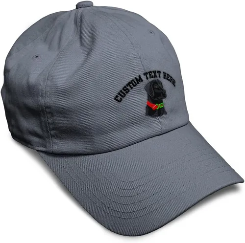 Vista 21 de Gorra de béisbol suave negra con cabeza de laboratorio bordada para perros, sarga de laboratorio negra, de algodón, con mosca de dragón, sombreros
