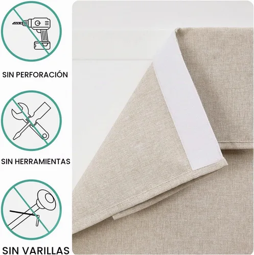 Vista 3 de HOMEIDEAS Cortinas opacas de lino con luz lateral para puerta delantera, cortinas de ventana de puerta lateral, ventana pequeña, decoración moderna