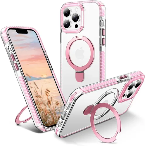 Vista 11 de UMIONE - Funda con diseño de anillo magnético giratorio de 360° para iPhone 11, soporte de bucle invisible integrado, compatible con Magsafe, funda