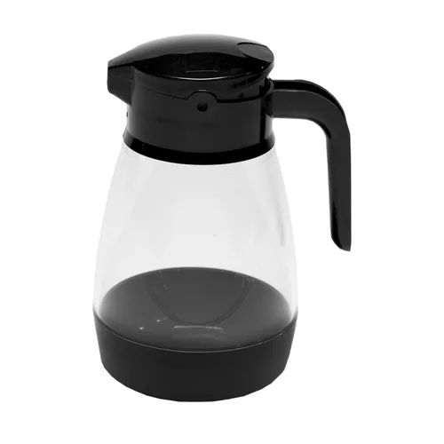 Vista 9 de Service Ideas SY916AL Dispensador de jarabe, 16 onzas, almendra/transparente